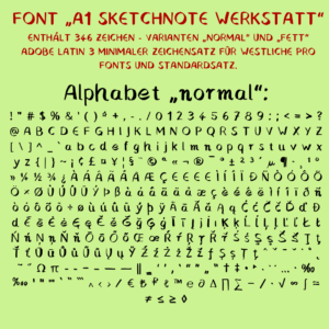 Font A1 Sketchnote Werkstatt regular